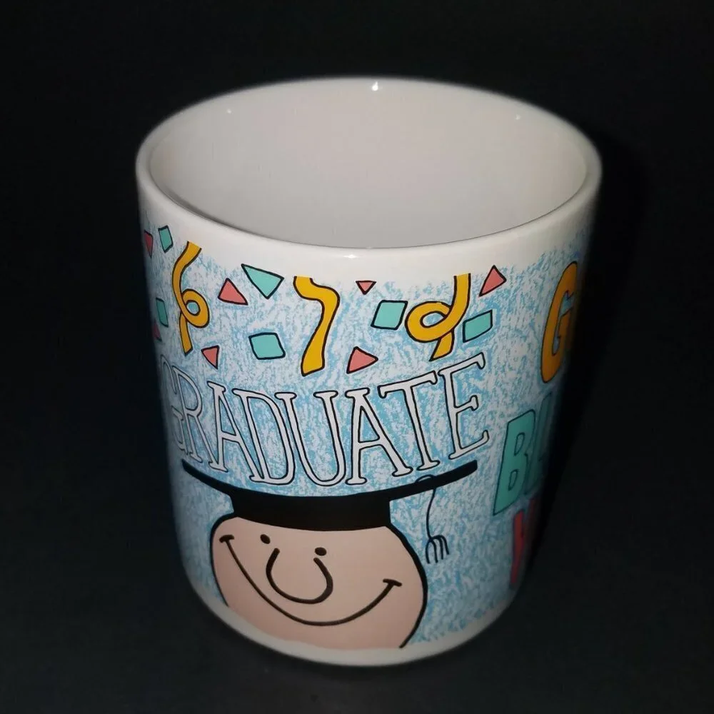 VTG God Bless You Graduate Mug Graduation Gift 1993 Bob Siemon (in original box)